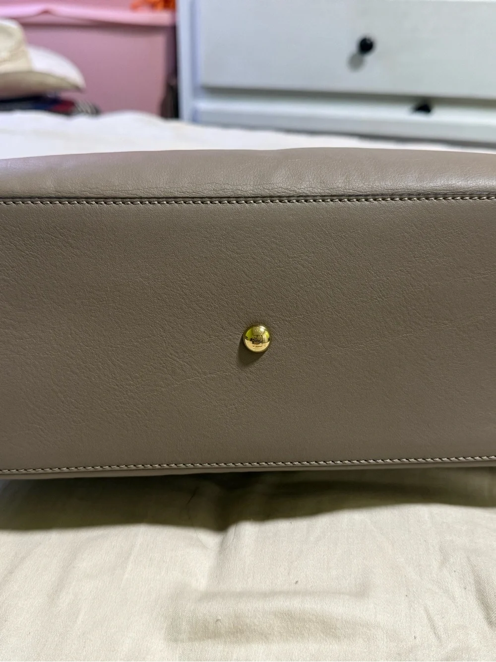 FENDI handbag/shoulder bag in sand beige leather
